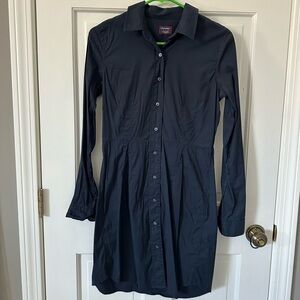 UNTUCKit Navy Blue Button-Up Shirt Dress size 2
